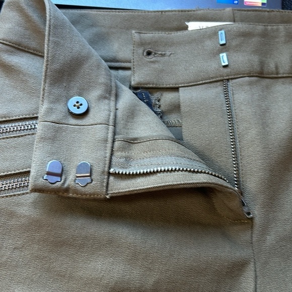 Veronica Beard ADELAIDE ZIPPER POCKET SKINNY STRAIGHT LEG PANTS ARMY GREEN Sz 8 - Picture 10 of 14